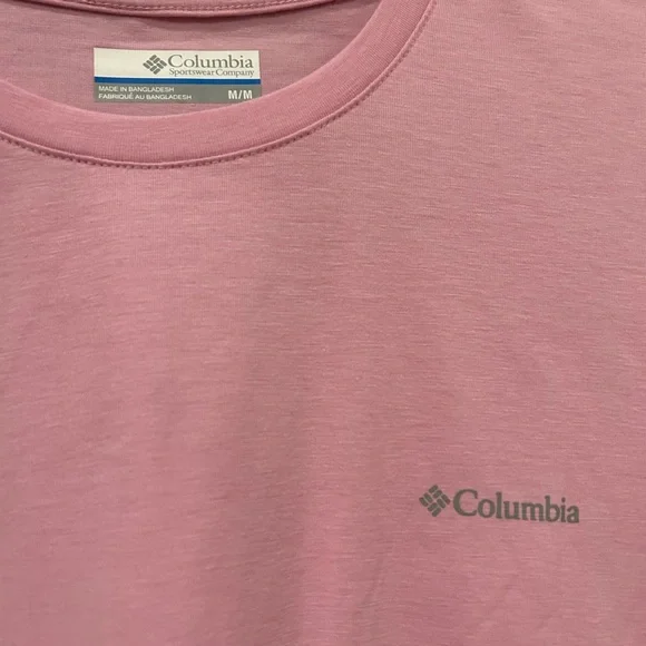 Omni-Shade 50 UPF Rated Columbia Mauve Crew Neck Shirt - Picture 2 of 2